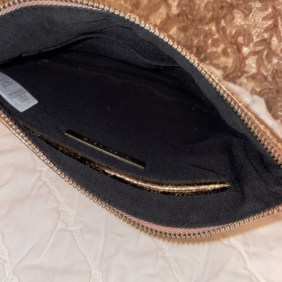 Street Level Gold Metallic Wristlet Clutch or make-up Pouch. - Picture 3 of 4